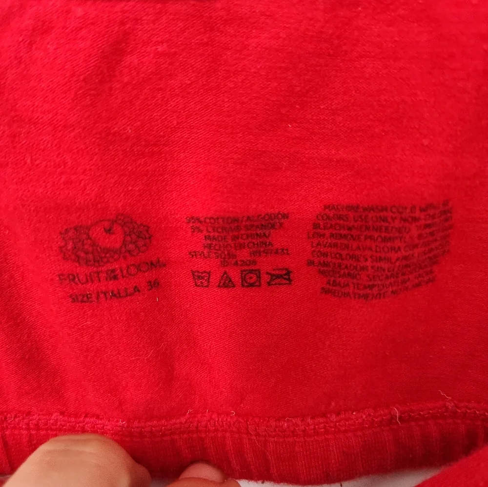 Fruit of the Loom Vibrant Red Bra Size 36